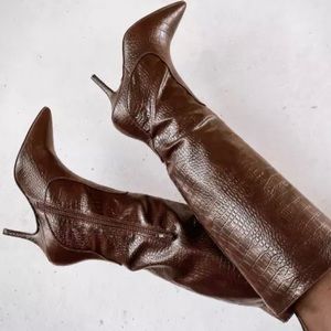 Fall Vibe Brown Heeled Boots